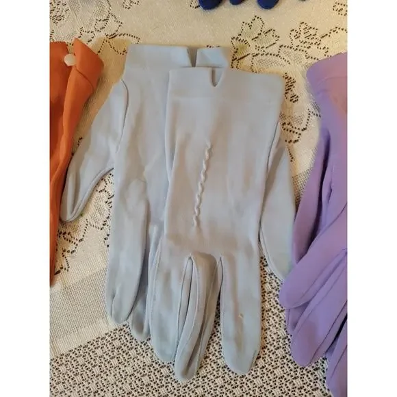 14 pair designer ladies nylon dress gloves SIZE 6-7.5